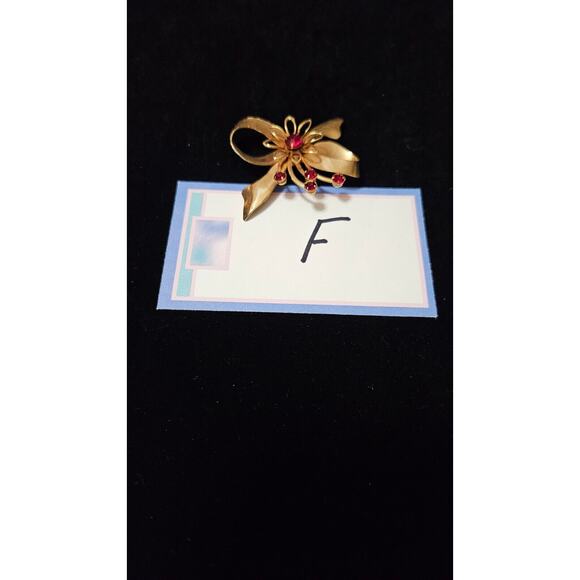 Christmas Red Brooches and Earring Fashion Jewelry - Picture 7 of 7